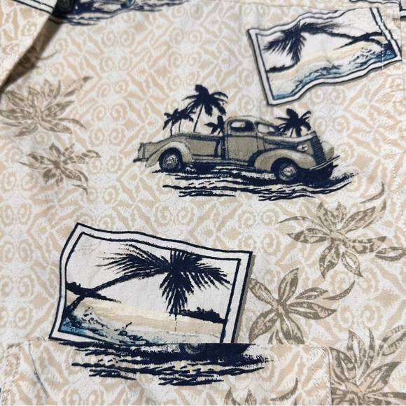 Puritan Men’s Vintage Palm Tree Vintage Car Button Down Short Sleeves Shirt M - Picture 8 of 10
